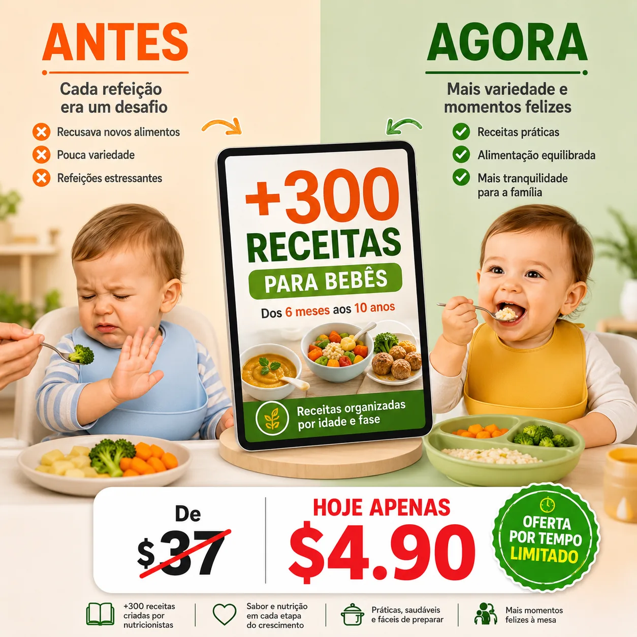 Antes y ahora — 300 recetas para tu bebé