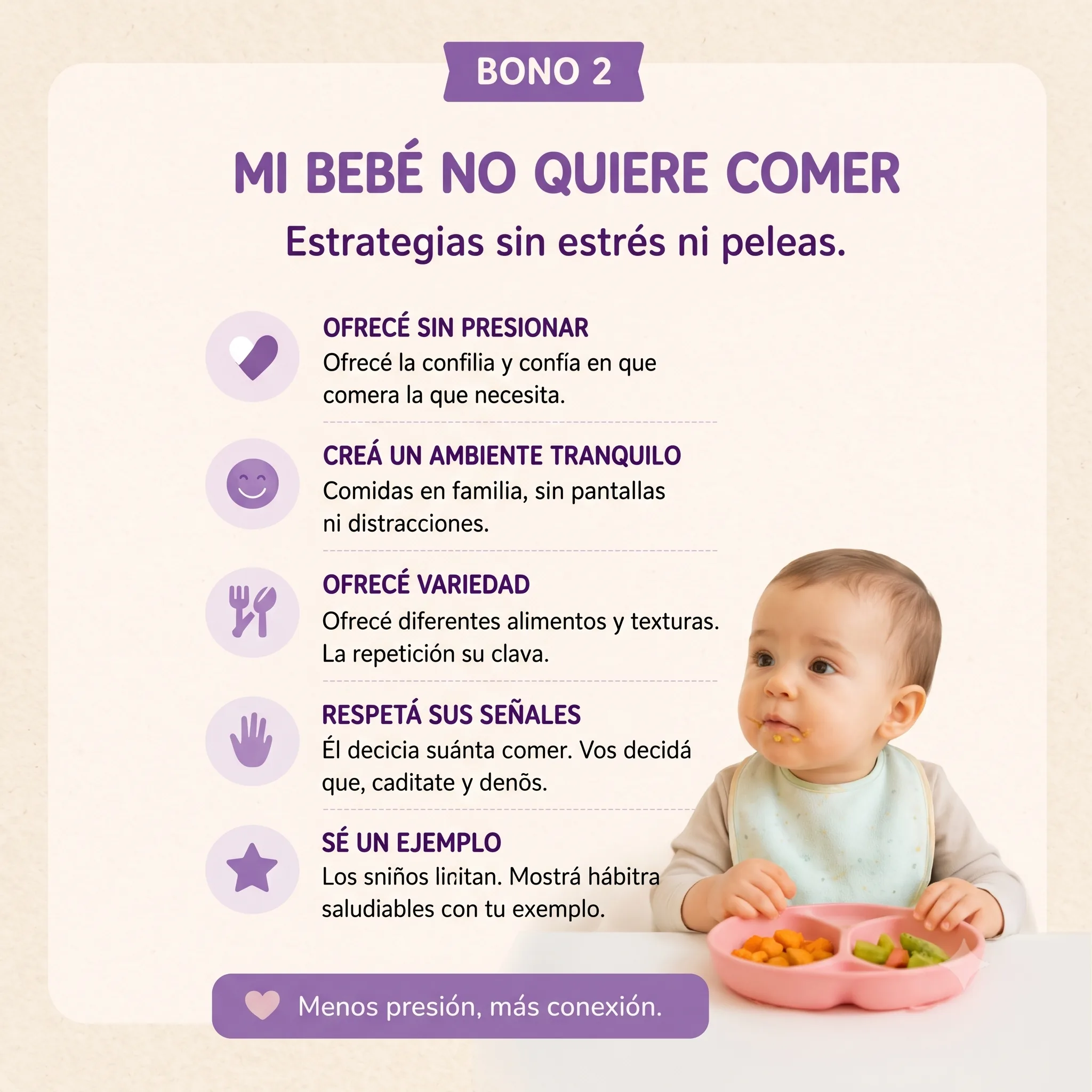 Mi bebé no quiere comer